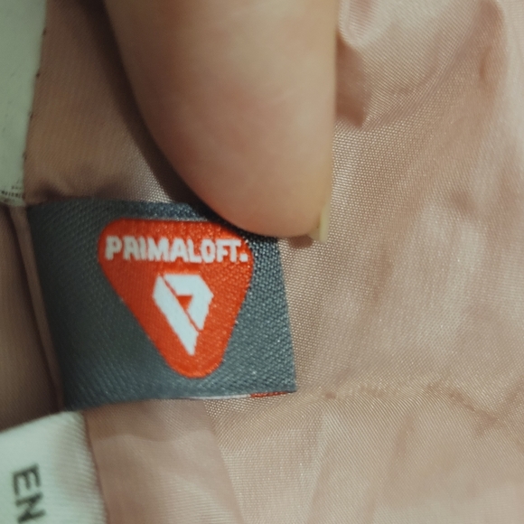 Kathmandu Kids Puffer Jacket Size 2 Primaloft Hood Lightweight Blue Aqua Pink - Picture 9 of 10